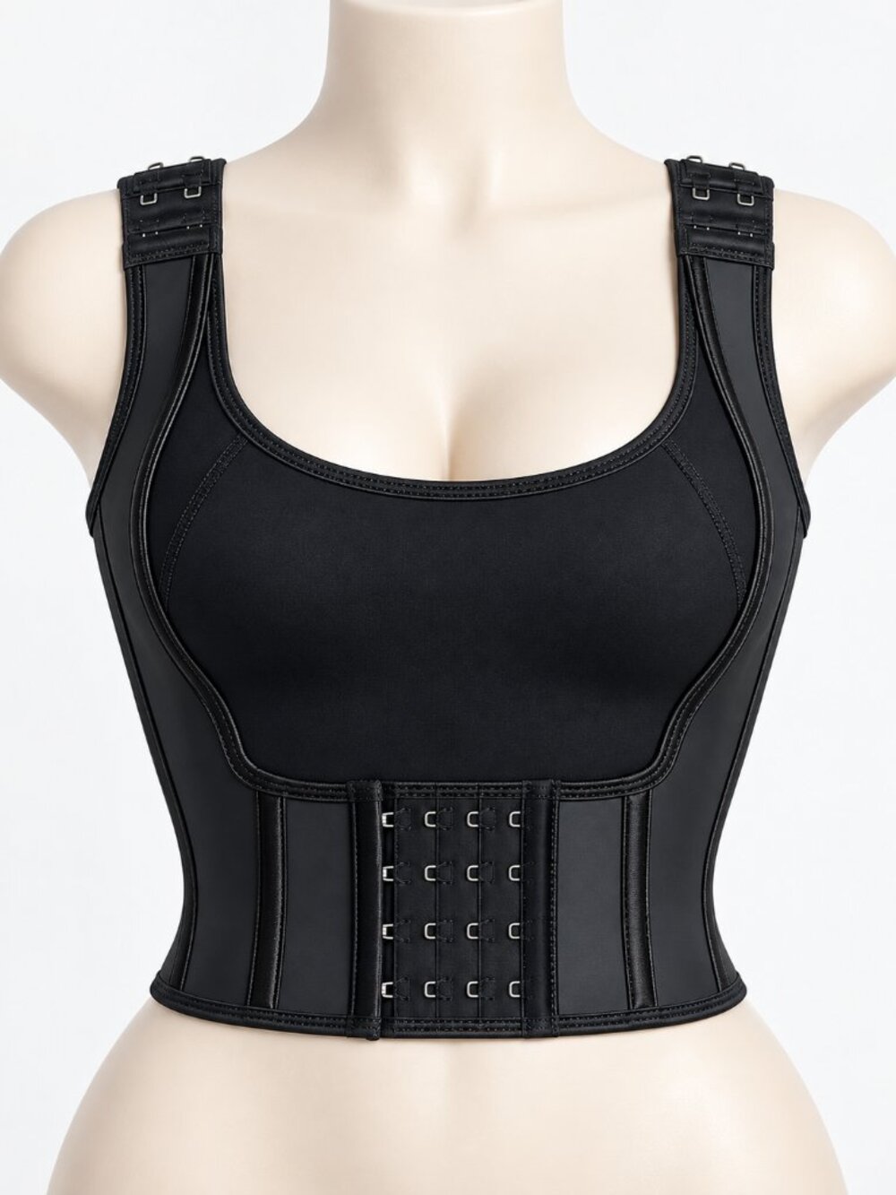 Black Neoprene Compression Shapewear Tank Top Size S